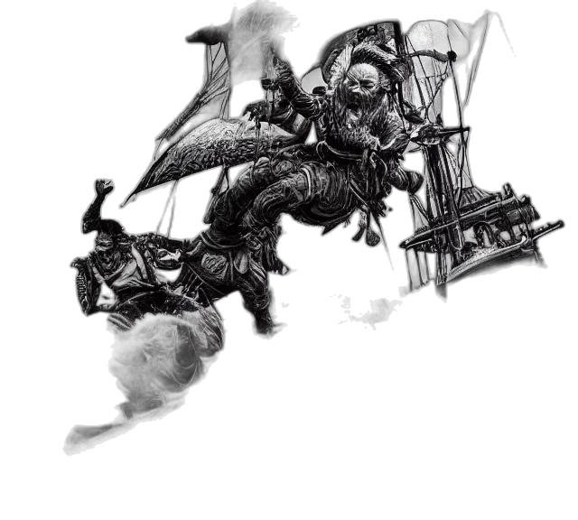 dragon, creature, weapon, concept art, fantasy art, comic book art, pencil sketch, fog transparent PNG cut-out