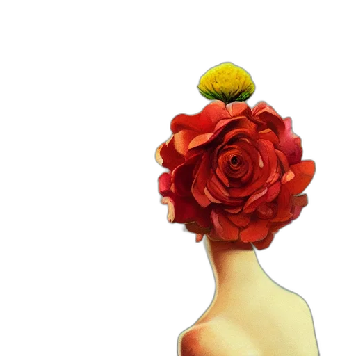 crown, flower, hat, dress, photorealistic, 3d render, pixel art, concept art transparent PNG cut-out