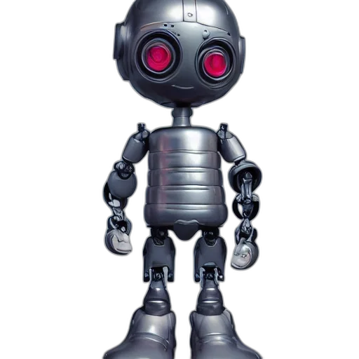 robot, staff, creature, 3d render, concept art, pixel art, comic book art, boy transparent PNG cut-out