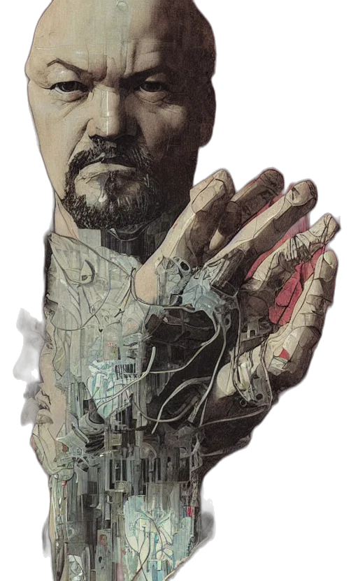 robot, face, mask, comic book art transparent PNG cut-out