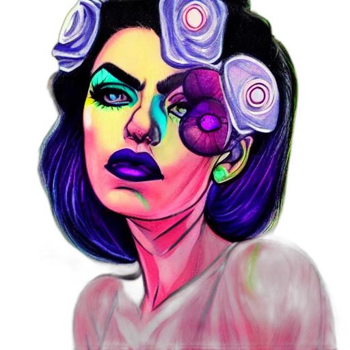 face, mask, concept art, watercolor transparent PNG cut-out
