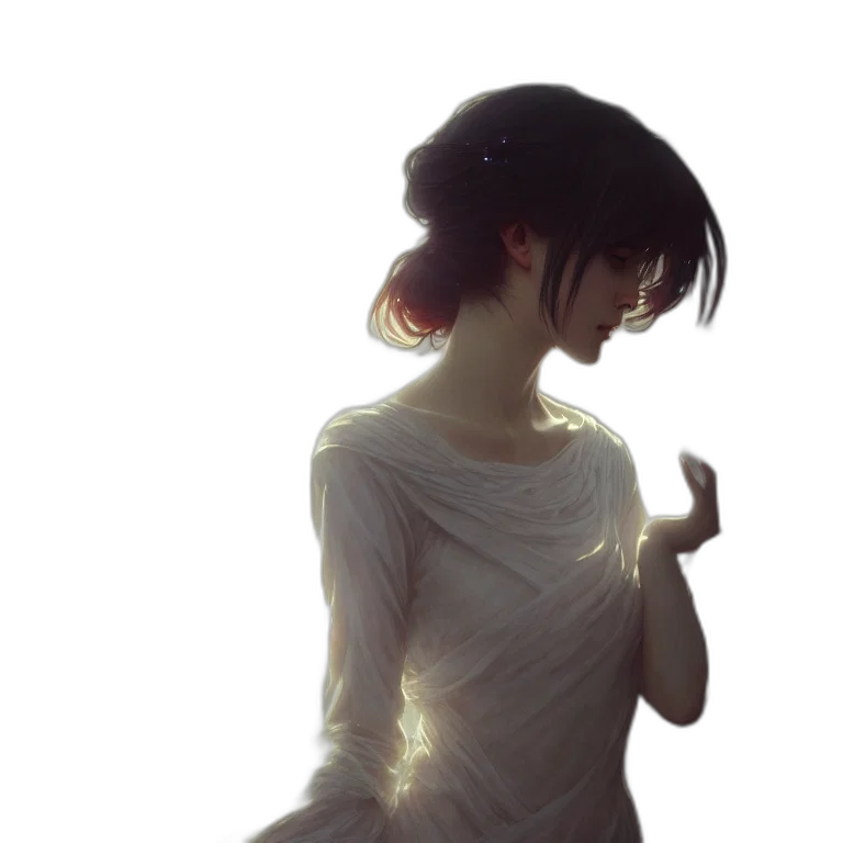 dress, face, mask, sword, anime, concept art, photorealistic, fantasy art transparent PNG cut-out