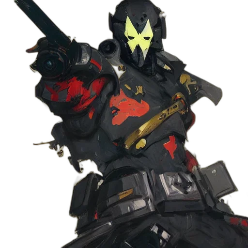 mask, weapon, staff, jacket transparent PNG cut-out
