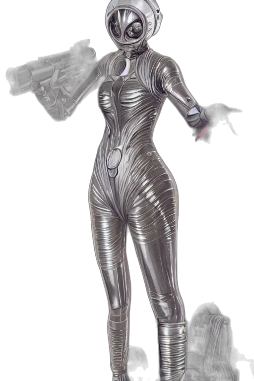 robot, dress, concept art, comic book art transparent PNG cut-out