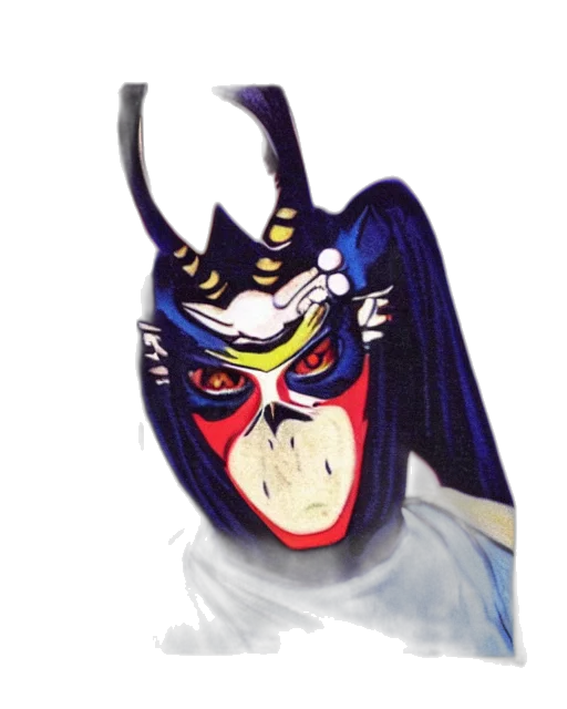 mask, face, staff, dragon transparent PNG cut-out