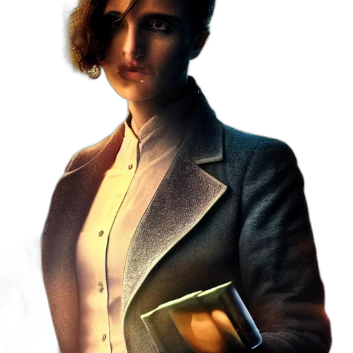 staff, jacket, face, concept art transparent PNG cut-out