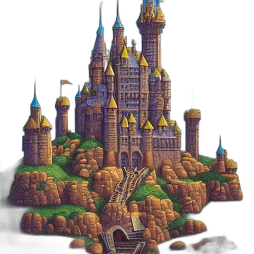 building, crown, concept art, fantasy art transparent PNG cut-out