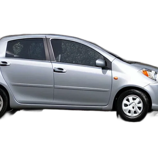 car, grey, toyota, yaris transparent PNG cut-out