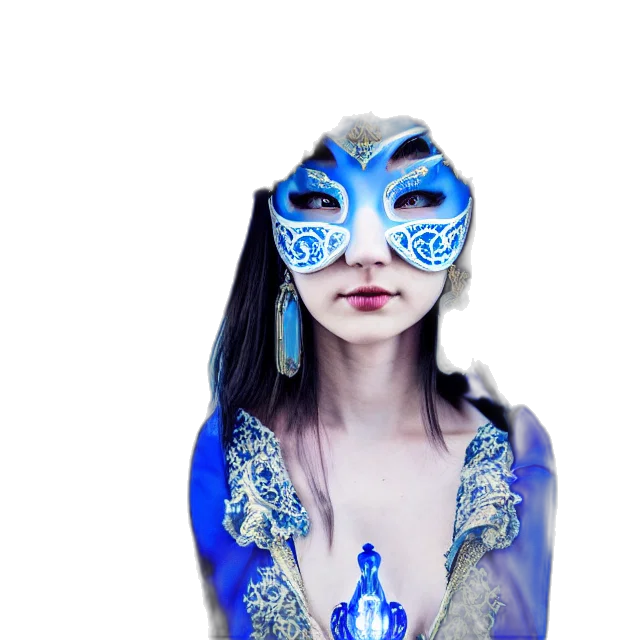 mask, dress, jewelry, face transparent PNG cut-out