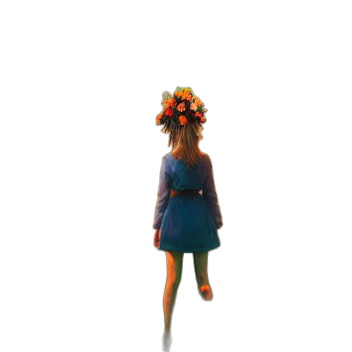 dress, crown, flower, hat transparent PNG cut-out