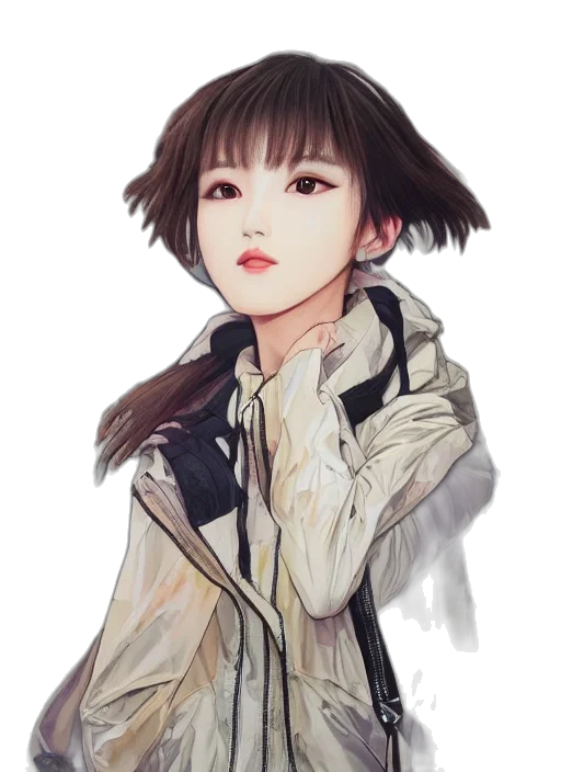 jacket, face, staff, watercolor transparent PNG cut-out