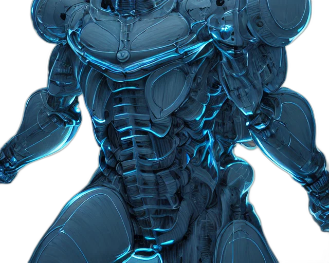 robot, concept art, 3d render, cyberpunk transparent PNG cut-out