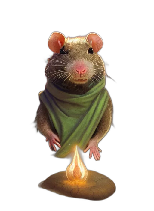 animal, creature, staff, mask, concept art, fantasy art, photorealistic, oil painting transparent PNG cut-out