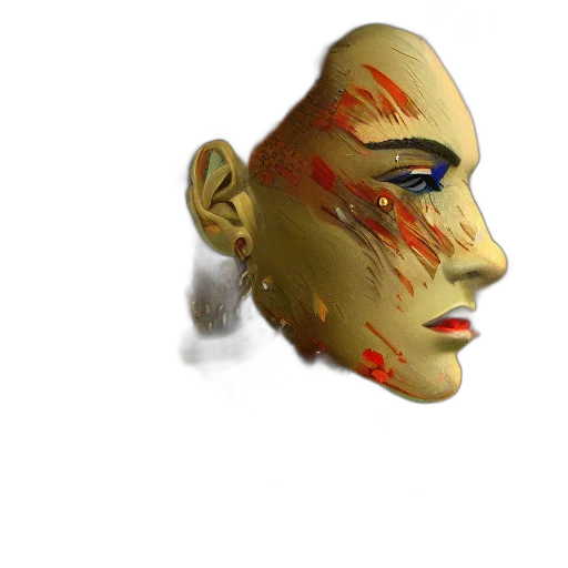 mask, face, creature, staff transparent PNG cut-out