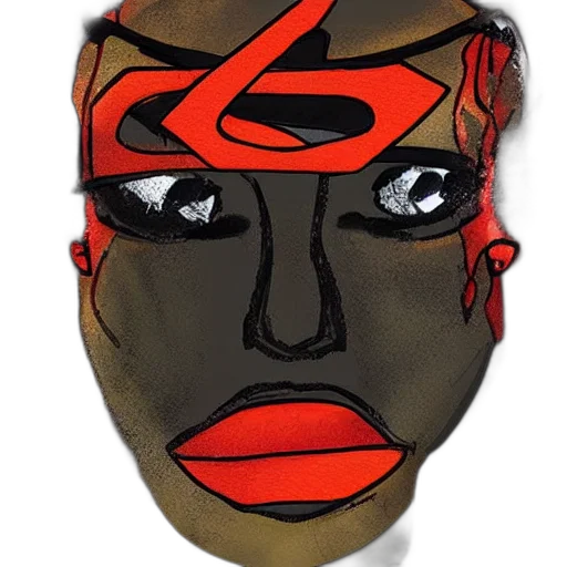 face, mask, crown, comic book art, cartoon, concept art, anime, art transparent PNG cut-out