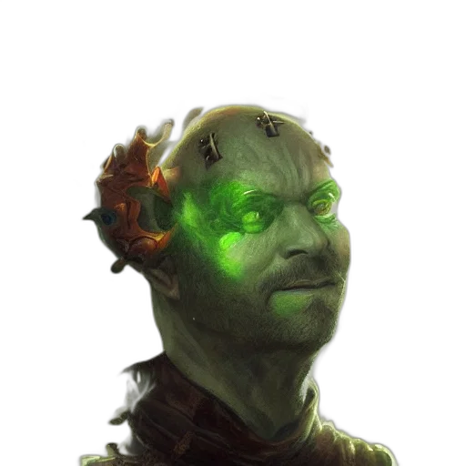 face, staff, mask, creature transparent PNG cut-out