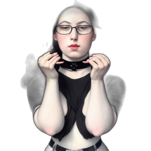 dress, face, robot, creature transparent PNG cut-out