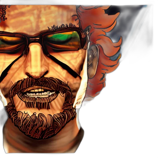 face, mask, concept art, comic book art transparent PNG cut-out