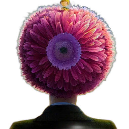 crown, flower, hat, hair, photorealistic, 3d render, oil painting, concept art transparent PNG cut-out