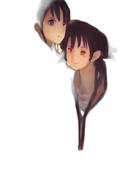 staff, umbrella, creature, hair transparent PNG cut-out