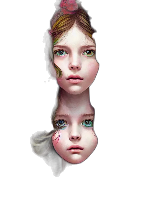 face, mask, creature, crown, concept art, 3d render, photorealistic, fantasy art transparent PNG cut-out