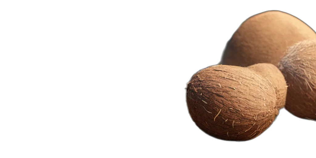 weapon, jewelry, food, furniture, 3d render, photorealistic, earth tones, nut transparent PNG cut-out
