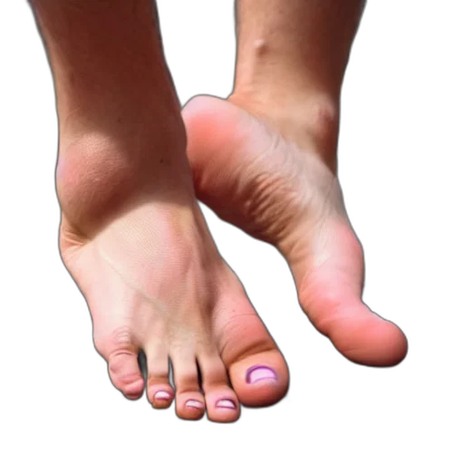 shoes, creature, animal, food, photorealistic, 3d render, bare, foot transparent PNG cut-out