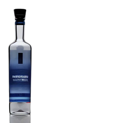 bottle, 3d render, vodka, modern transparent PNG cut-out
