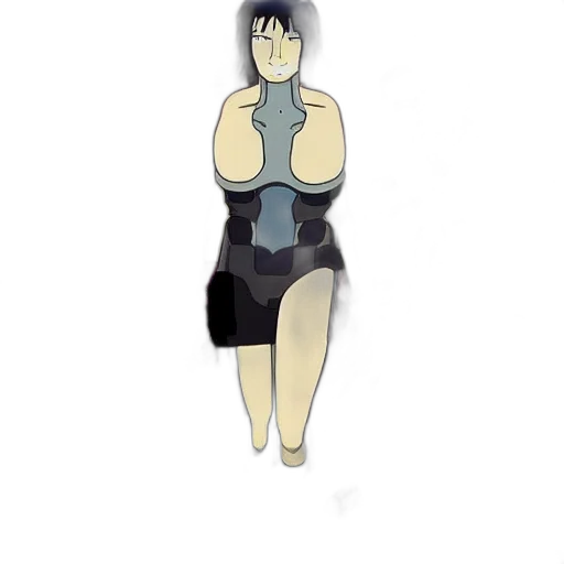 dress, robot, staff, mask, concept art, pixel art, watercolor, cartoon transparent PNG cut-out