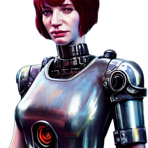 robot, face, weapon, concept art transparent PNG cut-out