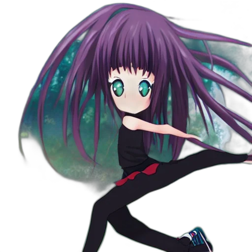creature, hair, anime, pixel art transparent PNG cut-out