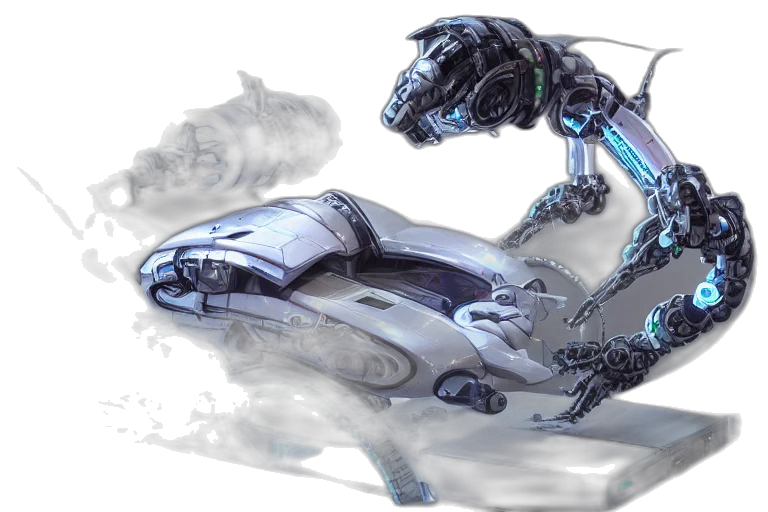 robot, car, dragon, concept art transparent PNG cut-out