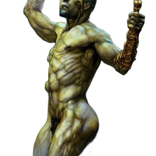 creature, staff, sword, robot transparent PNG cut-out