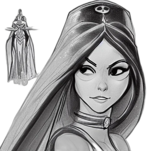 crown, staff, dress, comic book art transparent PNG cut-out