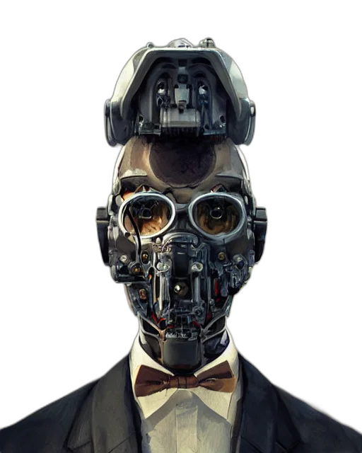 robot, mask, face, cyberpunk transparent PNG cut-out
