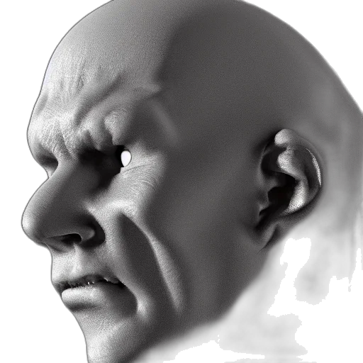 face, mask, robot, creature, photorealistic, 3d render, concept art, comic book art transparent PNG cut-out