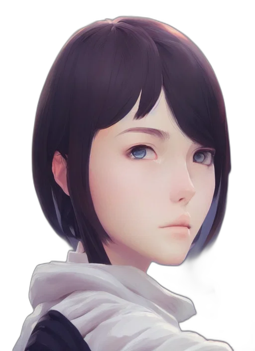 face, robot, jacket, staff, photorealistic, concept art, anime, 3d render transparent PNG cut-out