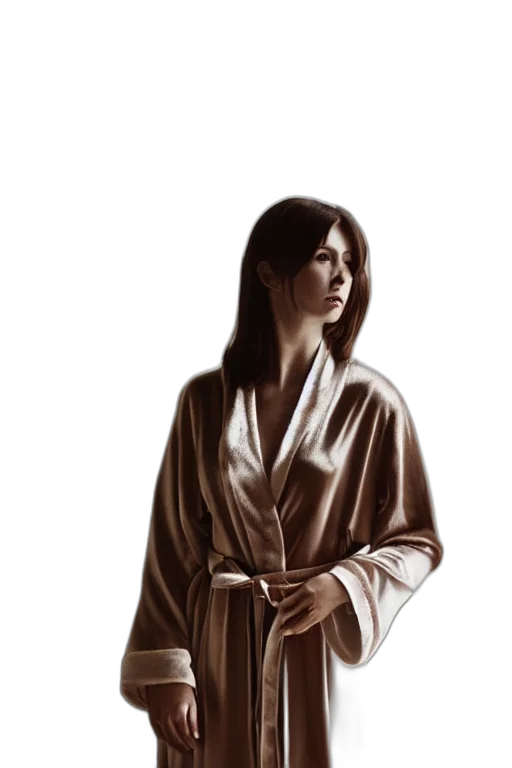 dress, jacket, staff, fantasy art transparent PNG cut-out