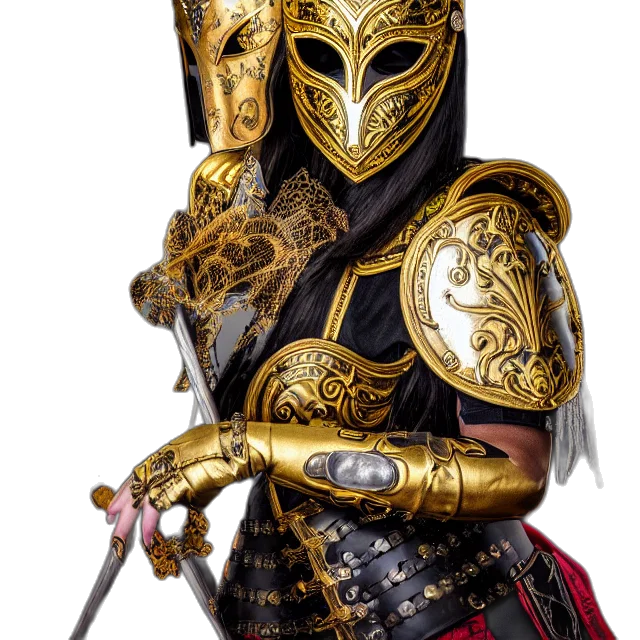 mask, sword, staff, weapon, concept art, fantasy art, 3d render, photorealistic transparent PNG cut-out