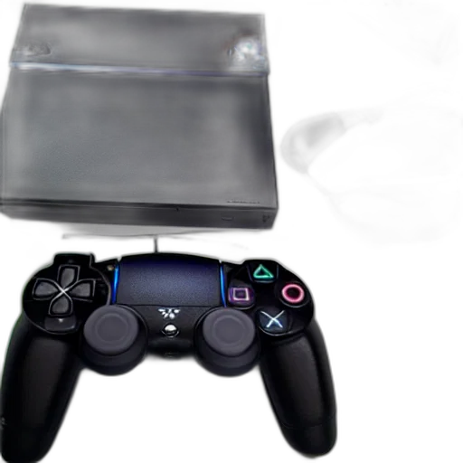 3d render, playstation transparent PNG cut-out