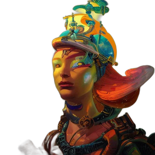crown, staff, mask, face, concept art, fantasy art, 3d render, photorealistic transparent PNG cut-out