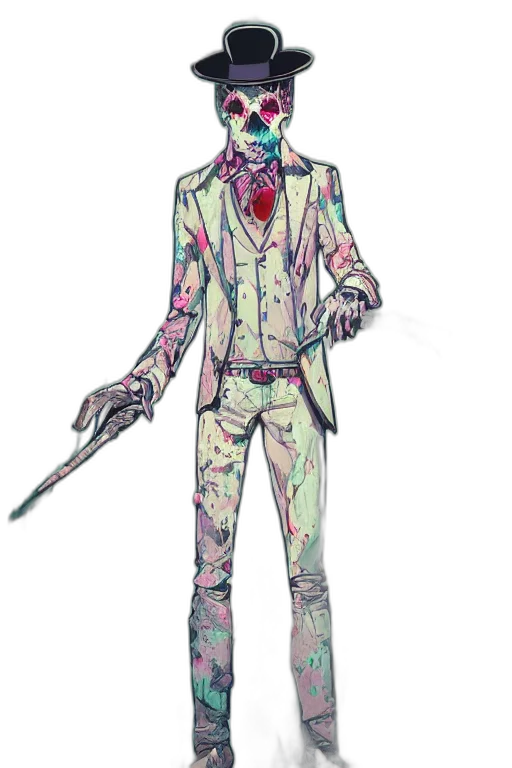 staff, jacket, robot, creature, concept art, pixel art, watercolor, cyberpunk transparent PNG cut-out