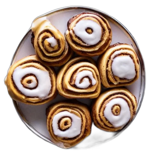 food, jewelry, staff, weapon, photorealistic, cinnamon, rolls, made transparent PNG cut-out