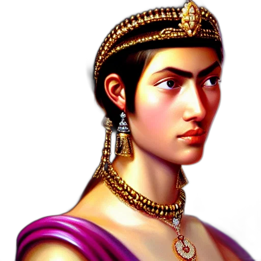 jewelry, crown, face, staff, photorealistic, oil painting, fantasy art, 3d render transparent PNG cut-out
