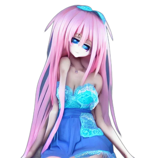dress, creature, hair, robot transparent PNG cut-out
