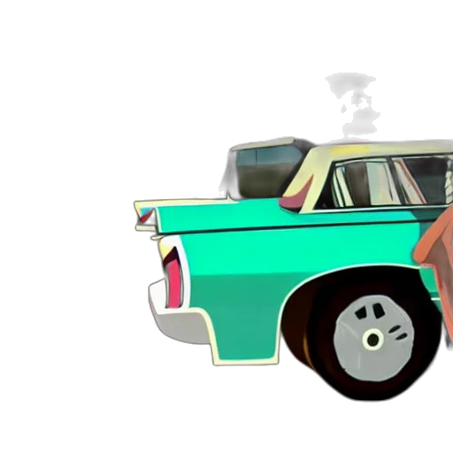 car, 3d render, concept art, cartoon, vaporwave, tony, hawk, gta transparent PNG cut-out