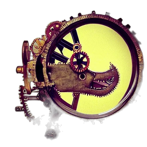 jewelry, staff, robot, weapon, 3d render, concept art, photorealistic, clockwork transparent PNG cut-out