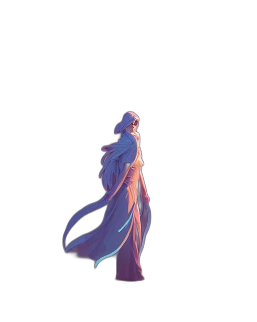 dress, staff, sword, creature, concept art, fantasy art, pixel art, watercolor transparent PNG cut-out