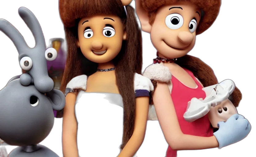 3d render, concept art, cartoon, ariana transparent PNG cut-out