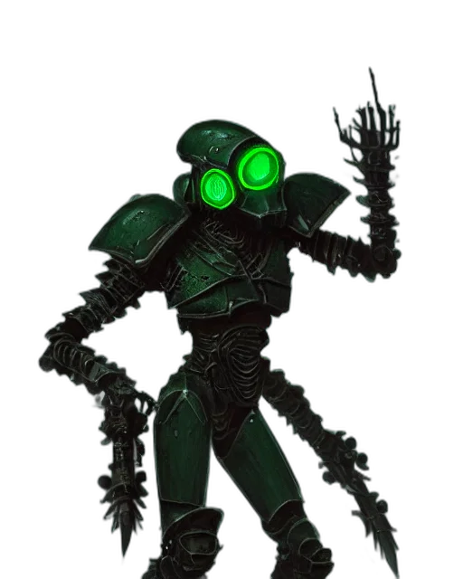 robot, staff, creature, weapon, concept art, 3d render, pixel art, cyberpunk transparent PNG cut-out
